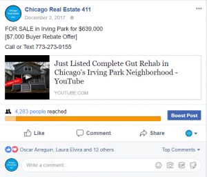 sell house fast Chicago facebook post